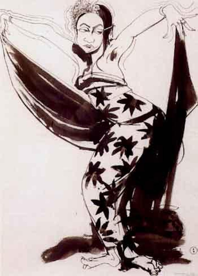 Cynical dancer, Bali by Brett Whiteley