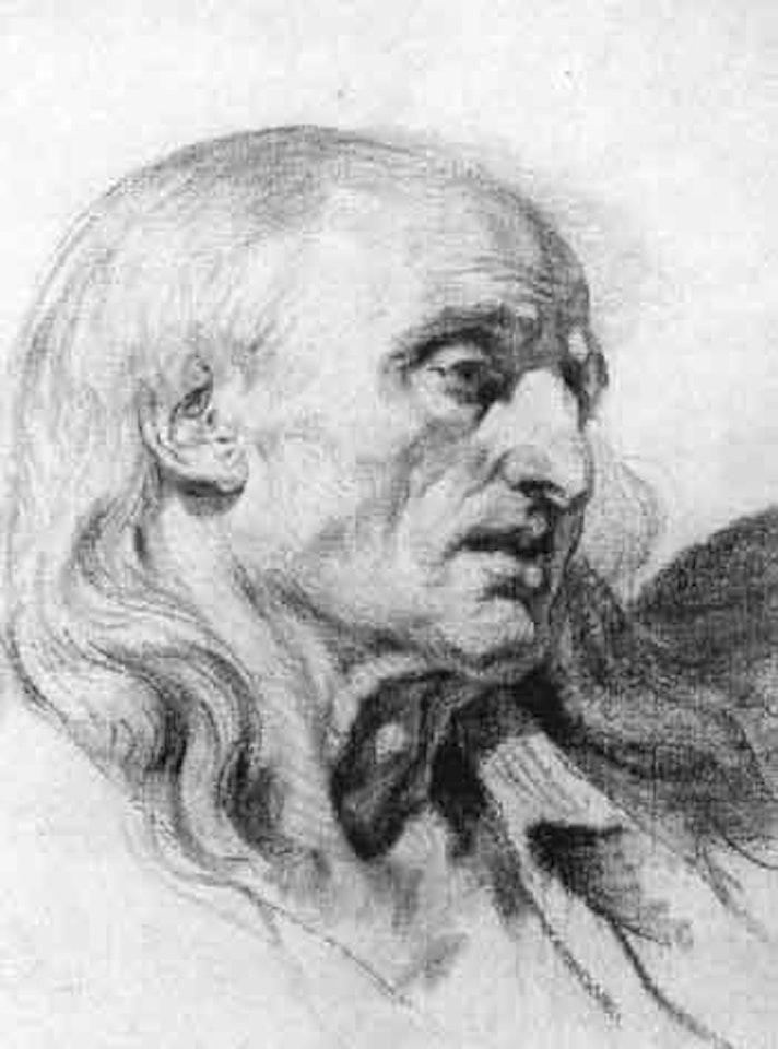 Head of old man by Jean-Baptiste Greuze