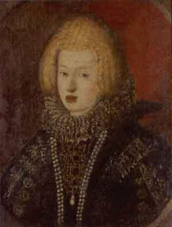 Noblewoman, possibly a Habsburg, in black dress with ruff by Peter Paul Rubens