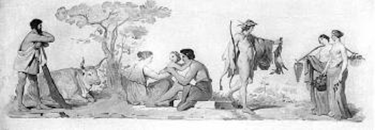 Arcadian scenes by Italian School