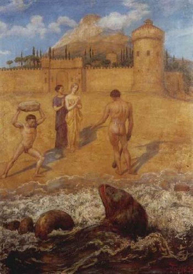 Hercules freeing Hesione by Hans Thoma