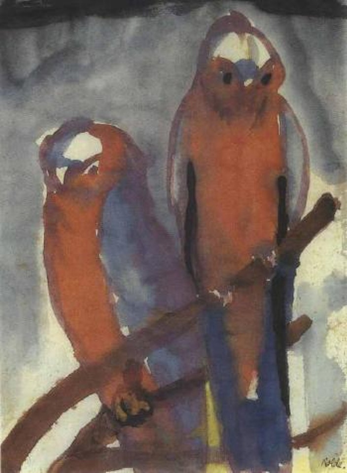 Two cockatoos by Emil Nolde