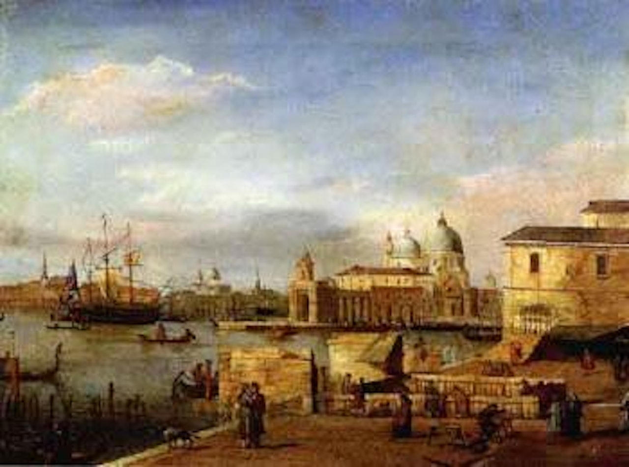 View of Maria della Salute from Riva degli Schiavi by Italian School