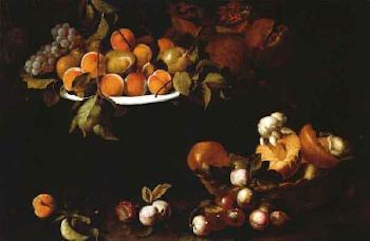 Still life of fruit with mushrooms by Italian School