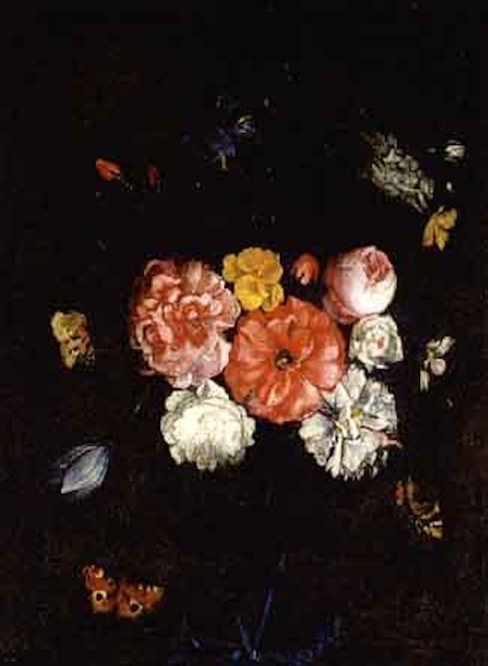 Flowers and butterflies by Dutch School