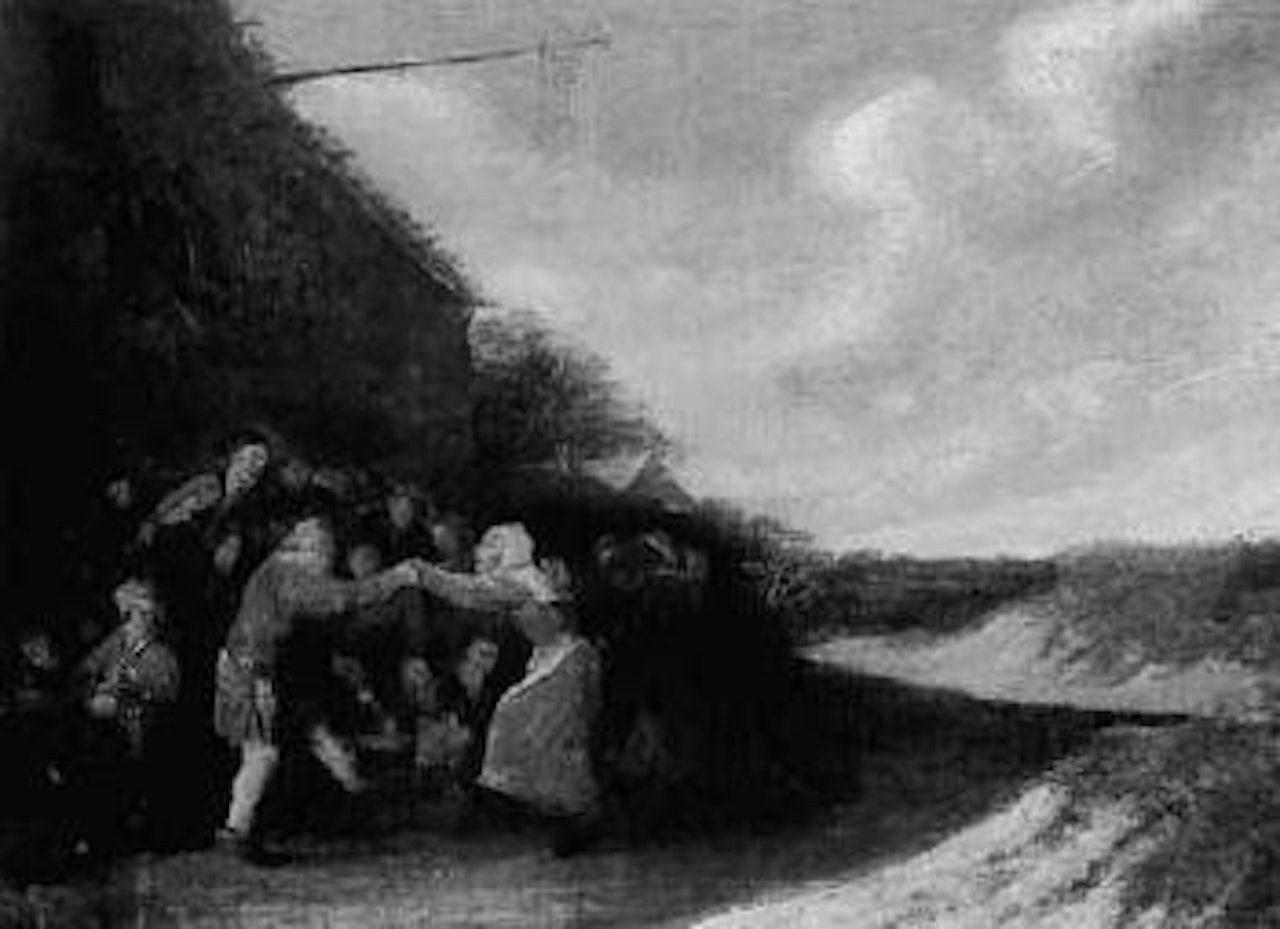 Peasant dance by Dutch School