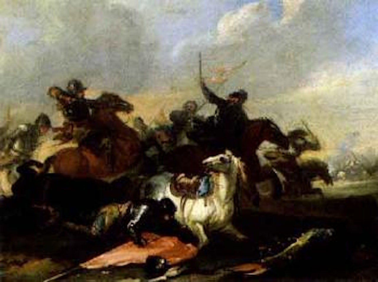 Cavalry engagement by Francesco Giuseppe Casanova