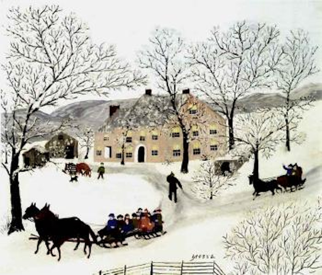 The Presbyterian sledge ride by Grandma Moses