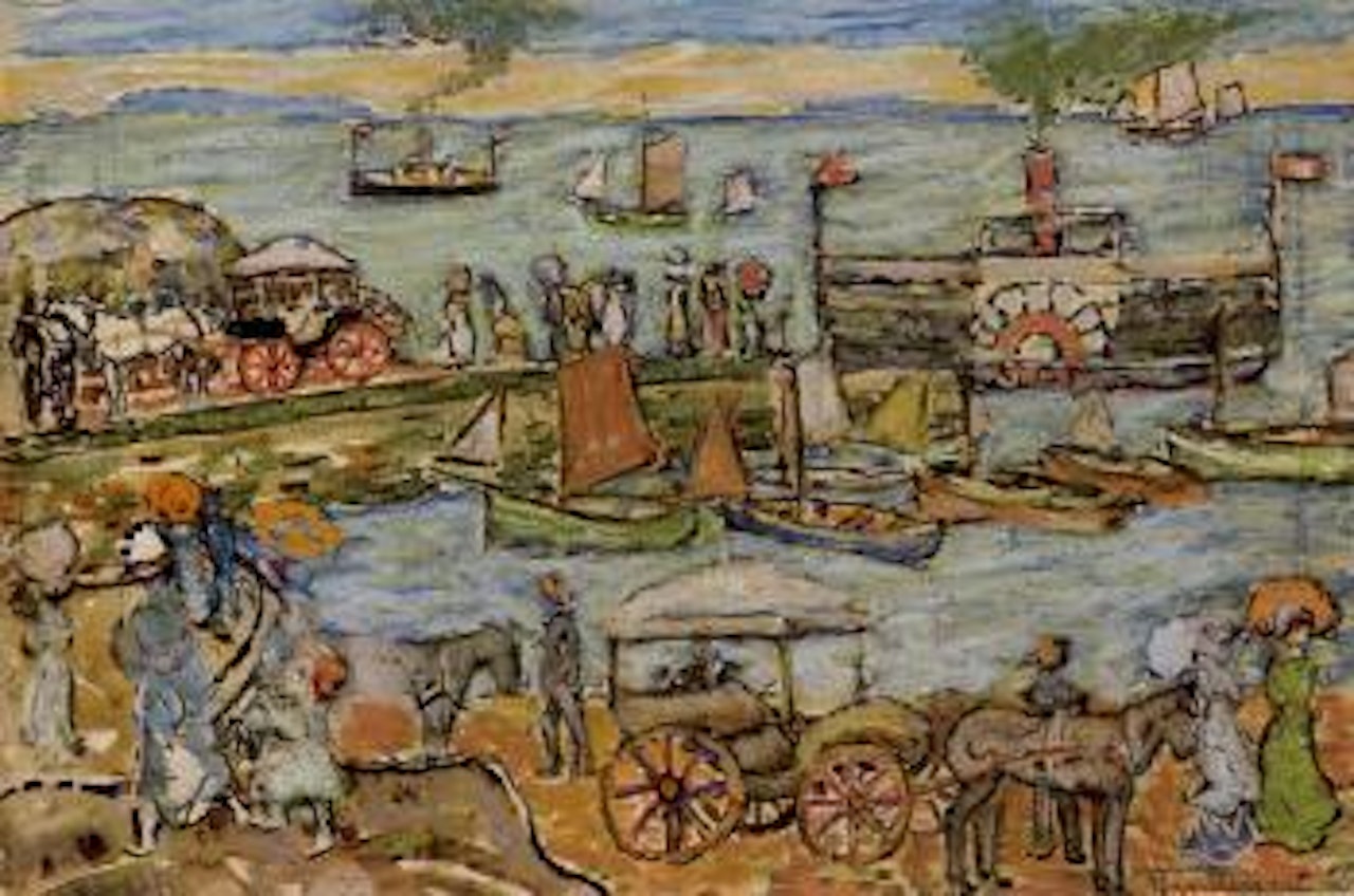 Quai, Dinard by Maurice Prendergast