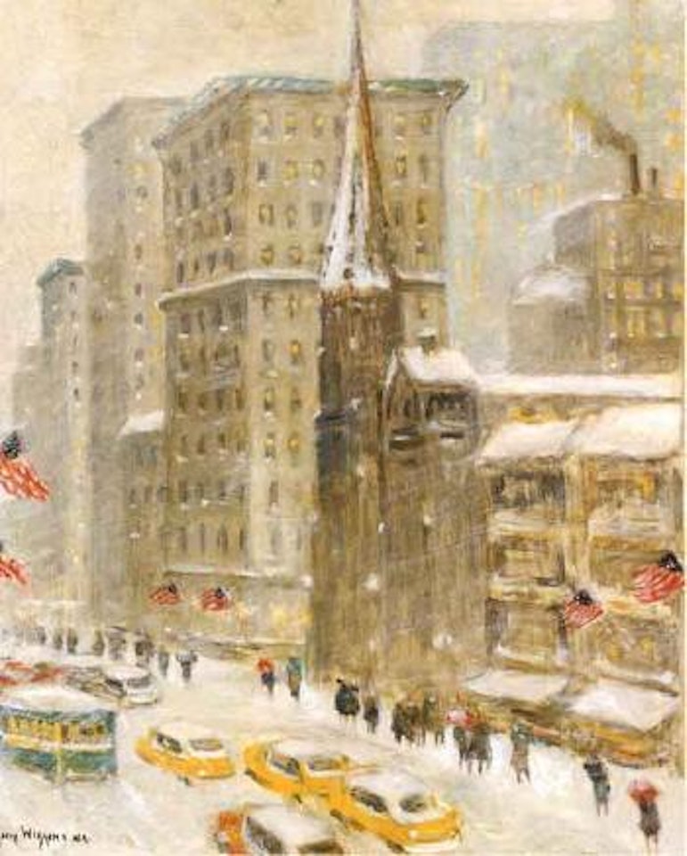 Fifth Avenue storm by Guy Carleton Wiggins