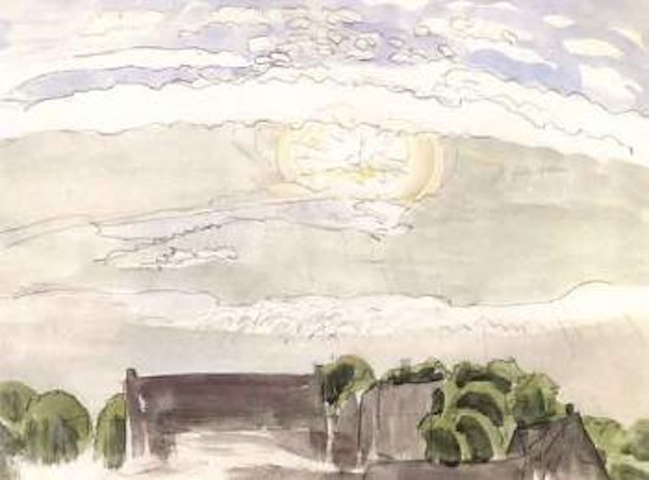 Sun breaking through the clouds by Charles Burchfield
