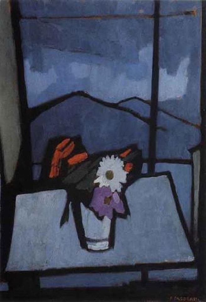 Vaso di fiori alla finestra by Felice Casorati
