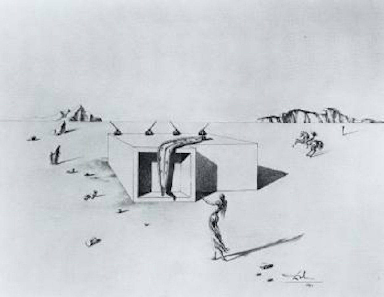 Landscape with soft watch by Salvador Dali