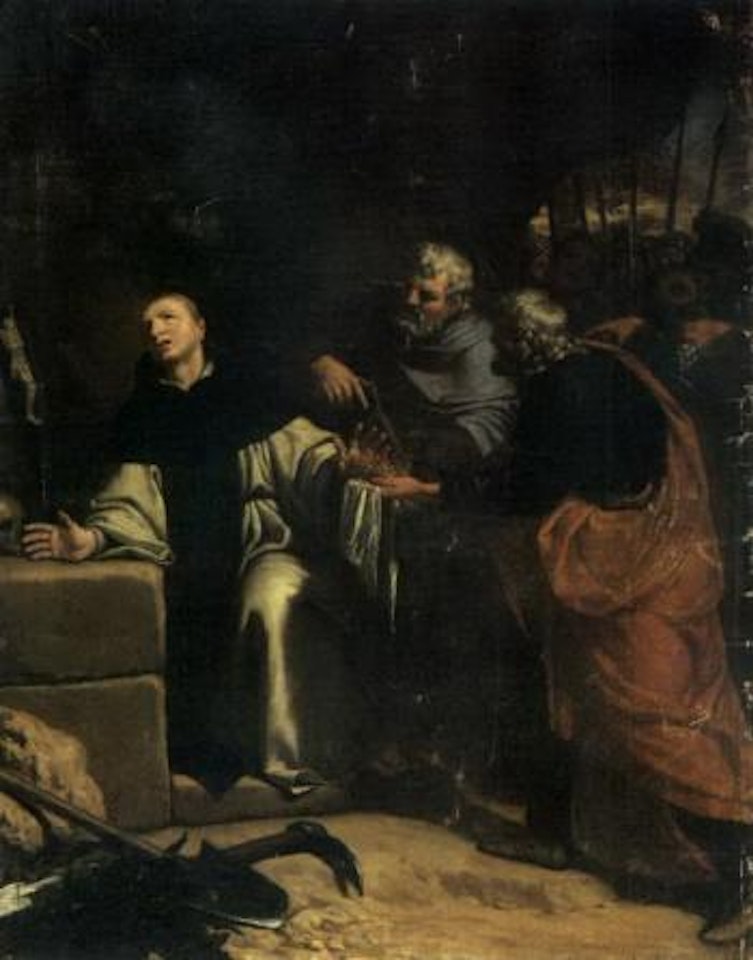 Saint Bruno refusing the Mitre by Roman School