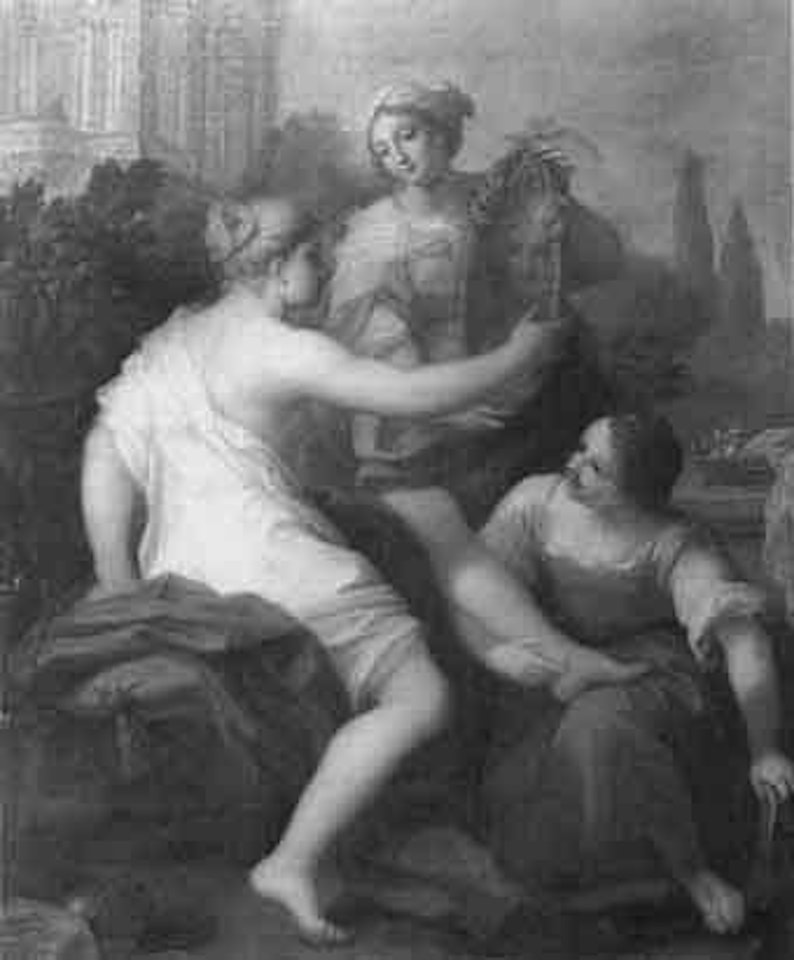 Susannah and the Elders. Woman at her toilet by French School