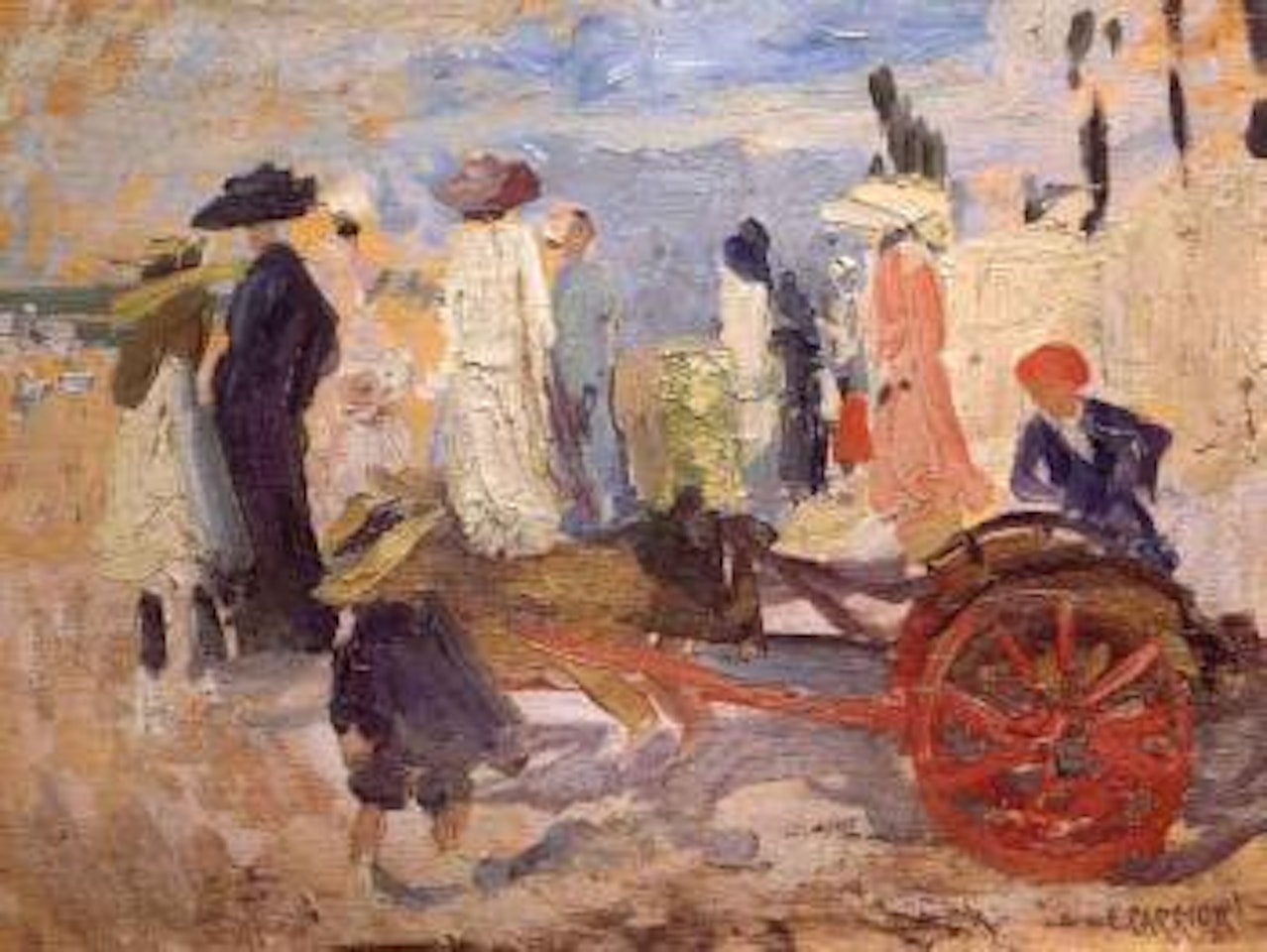Red buggy by Ethel Carrick Fox
