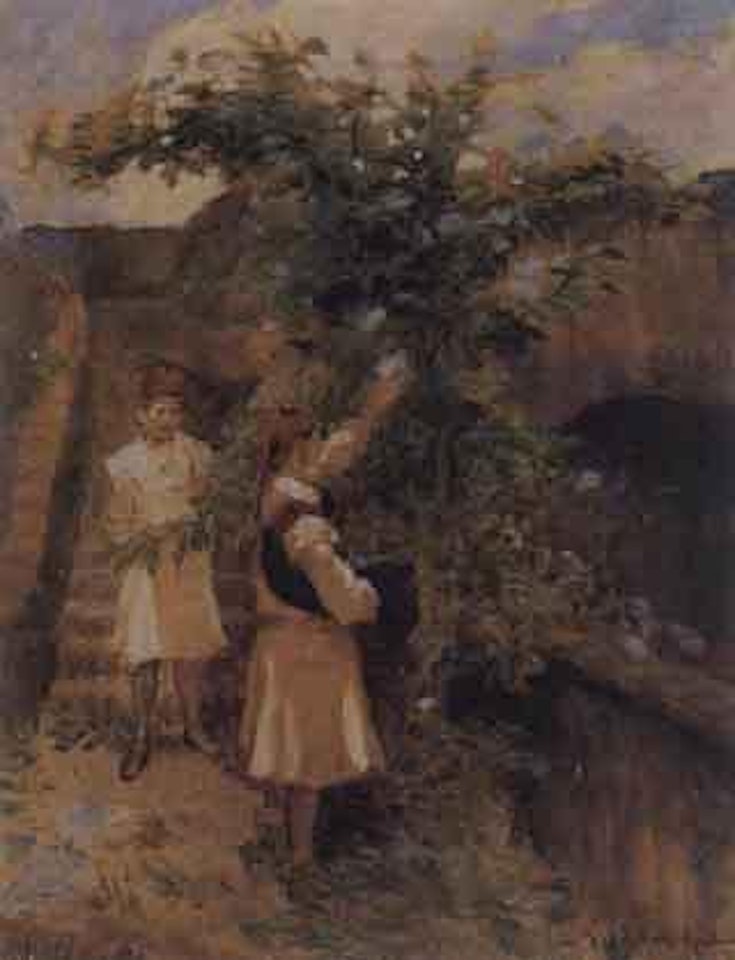 Picking blossom by Jehudo Epstein