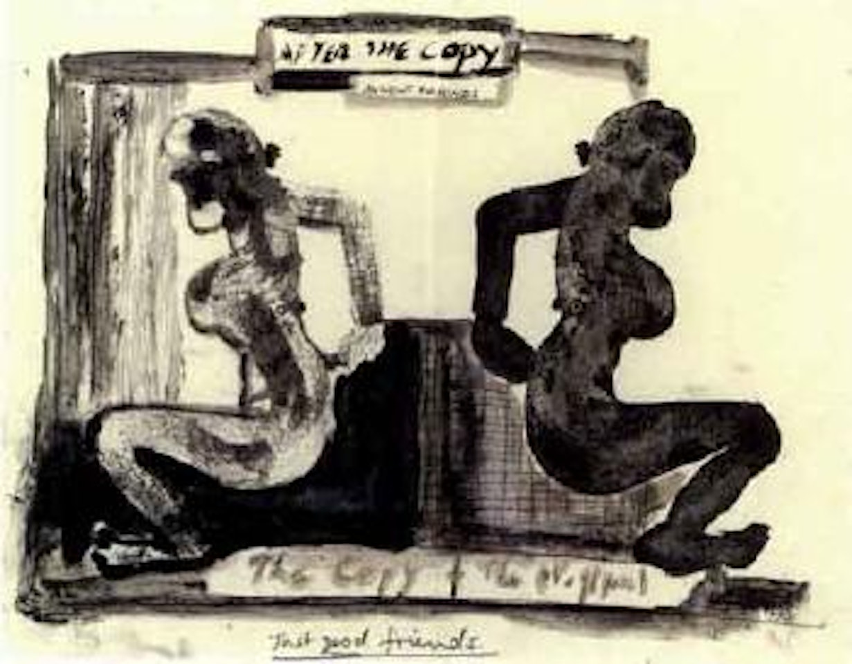 Just good friends by Marlene Dumas