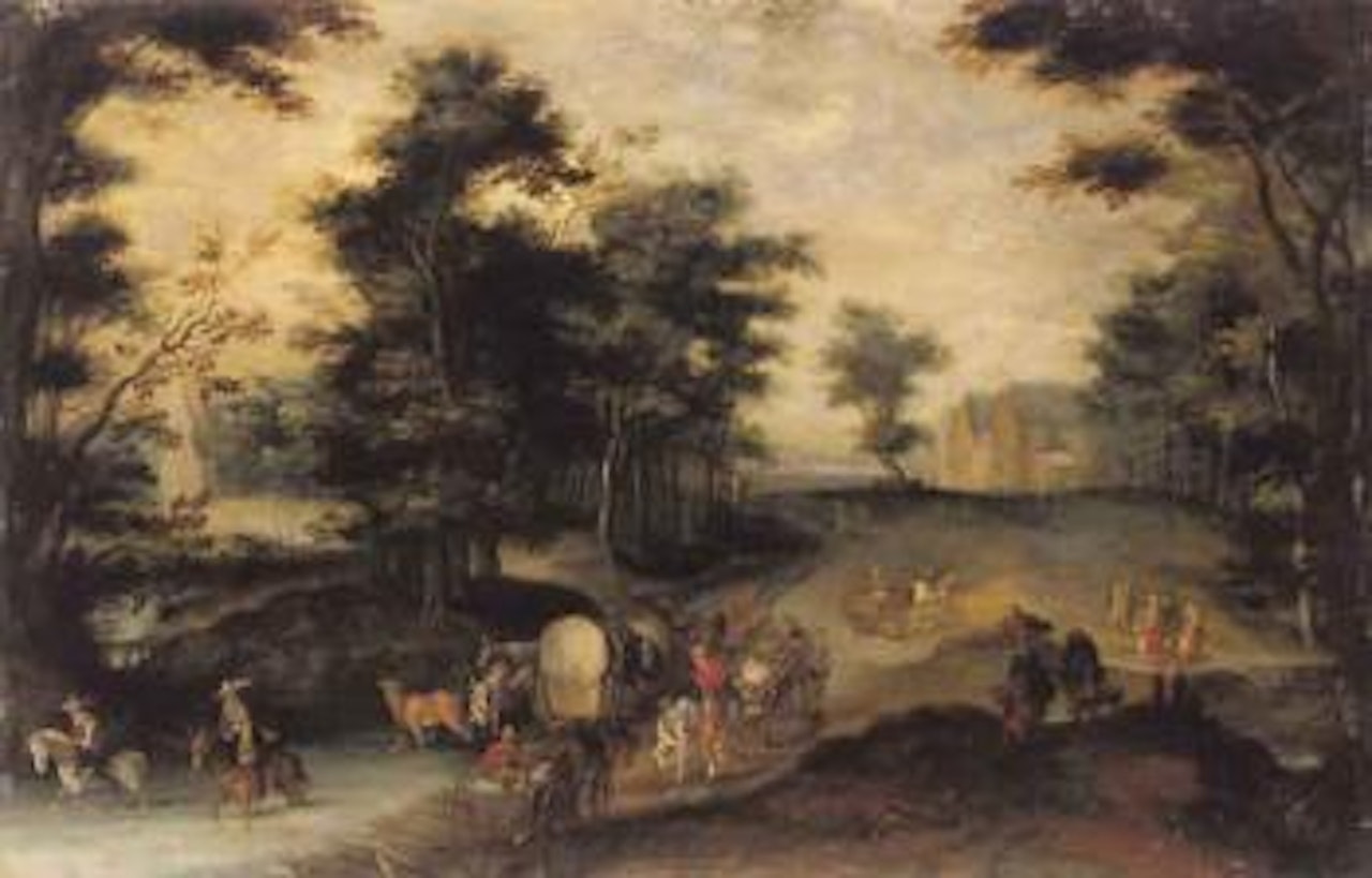 Woodland path with travellers by Jan Brueghel the Younger