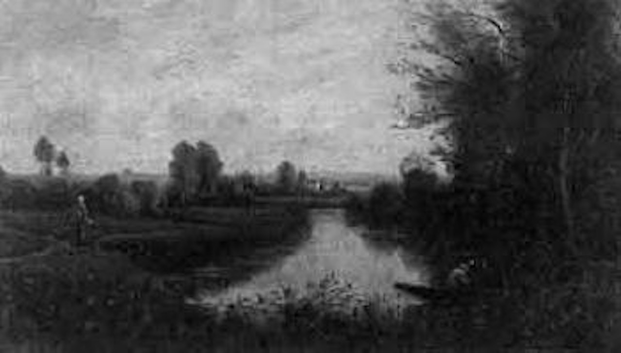 Afternoon by the river by Jean Baptiste Camille Corot