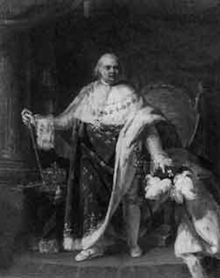 Portrait sketch of Louis XVIII by French School