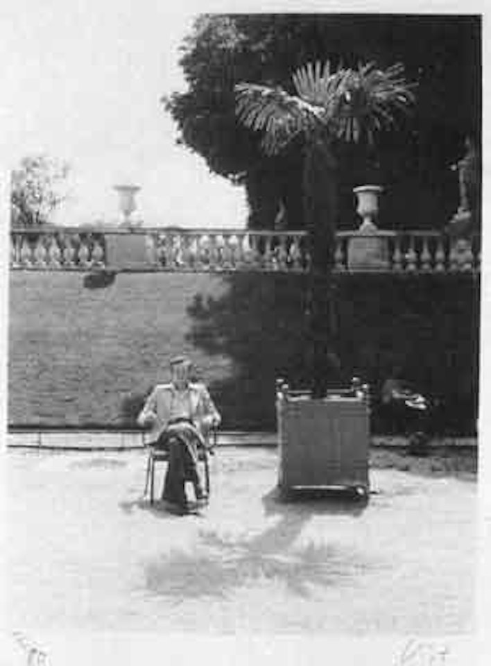 Jean in the Luxembourg garden by David Hockney