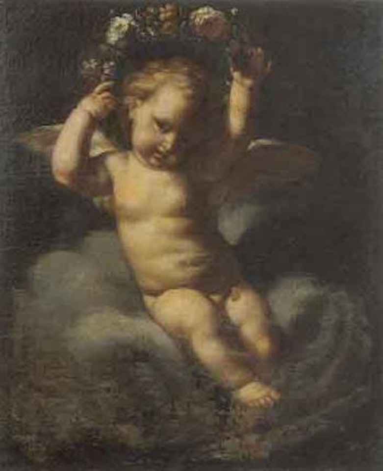 Putto con ghirlanda di fiori by Francesco Solimena