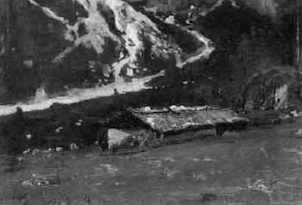 House on a mountainside by Guglielmo Ciardi