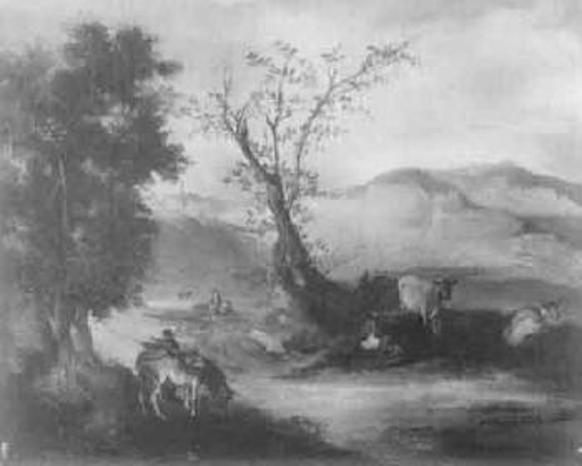 Paesaggio fluviali con pastori e armenti by Francesco Giuseppe Casanova
