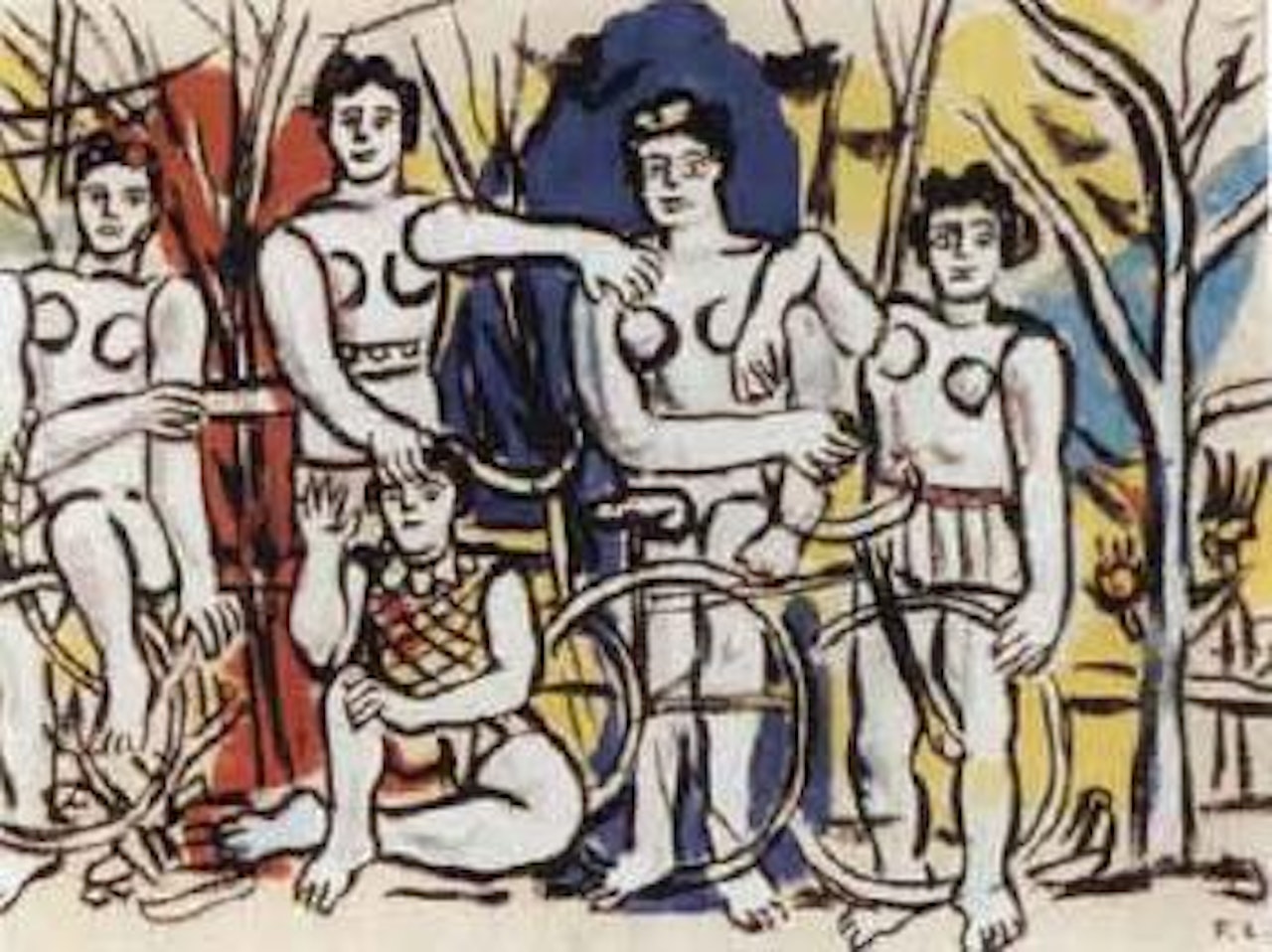 Sketch for figures by Fernand Leger