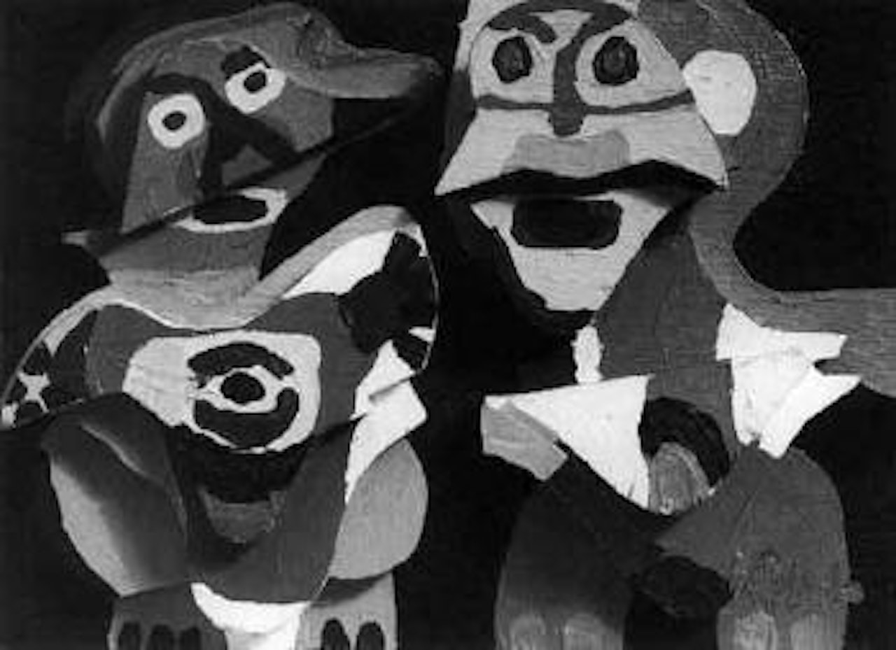 Couple in wood by Karel Appel