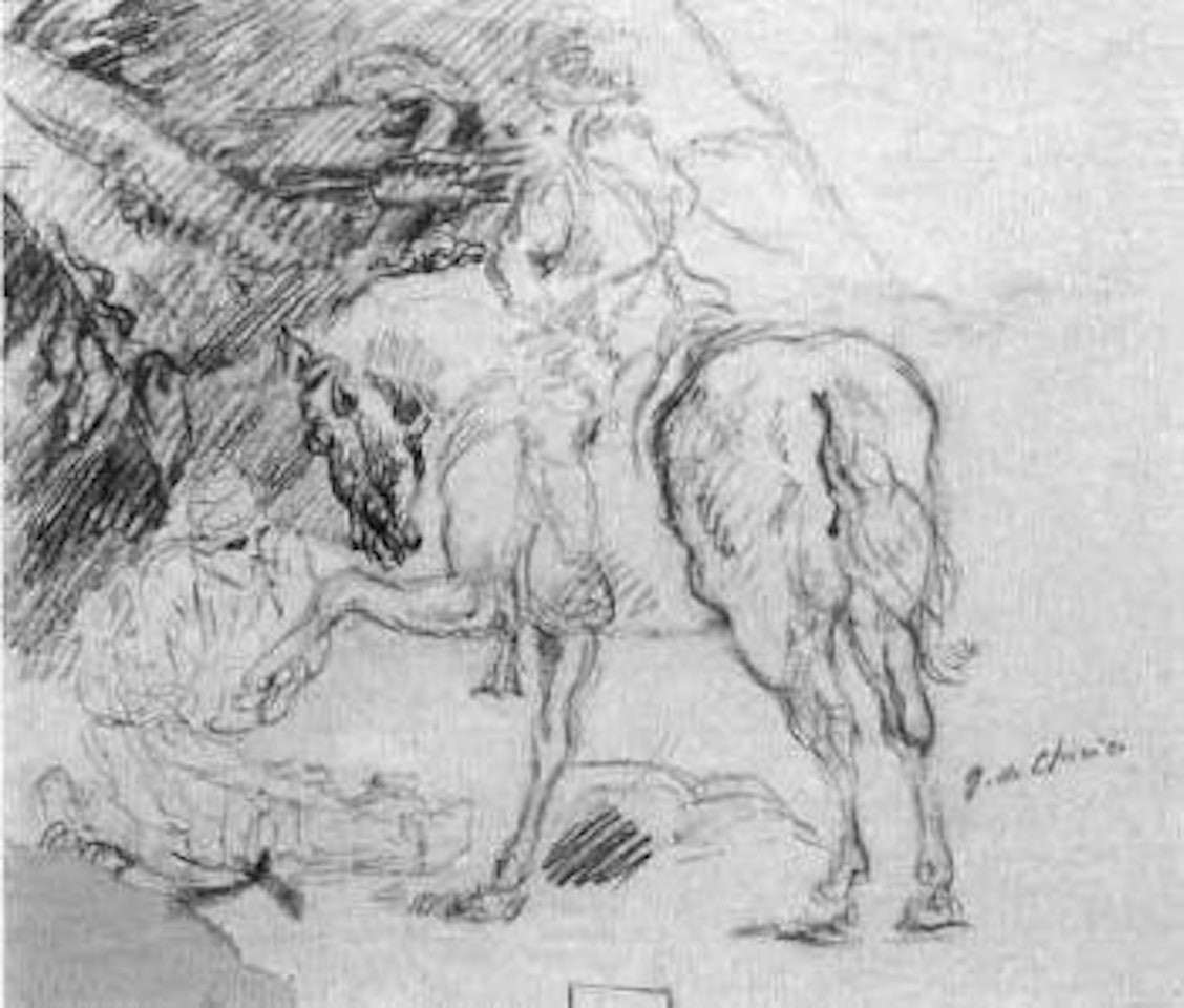Cavallo e personaggio by Giorgio de Chirico