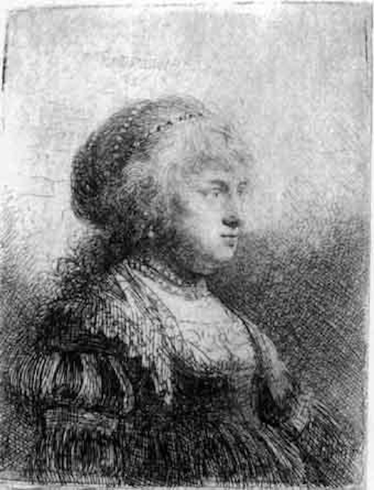 Saskia in traditional costume by Attributed to Rembrandt Harmensz van Rijn