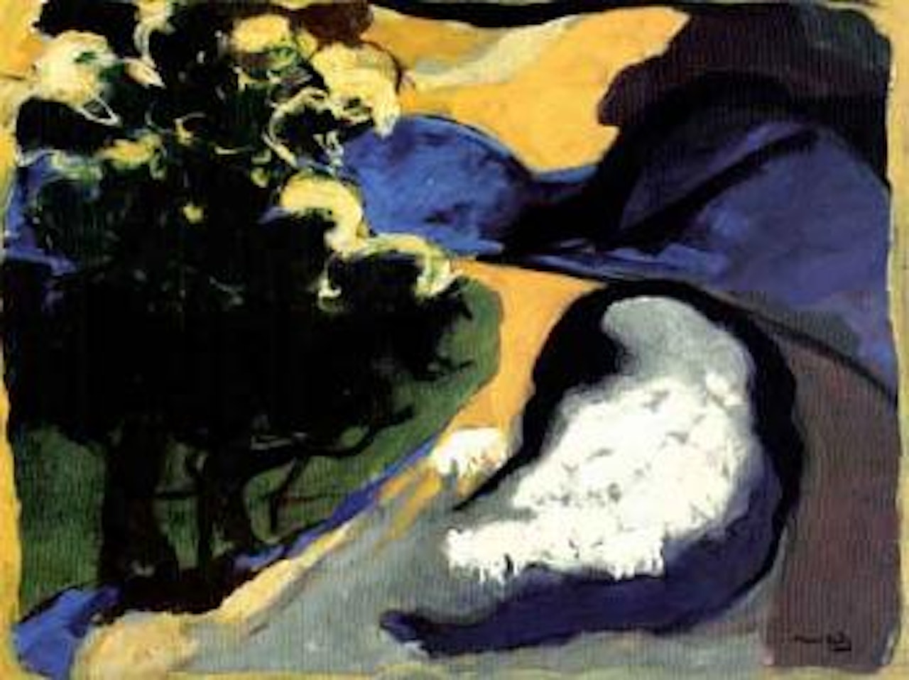 Jerusalem hills with sheep by Emmanuel Mané-Katz