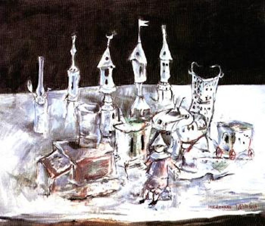 Spice-boxed and little clown by Yosl Bergner