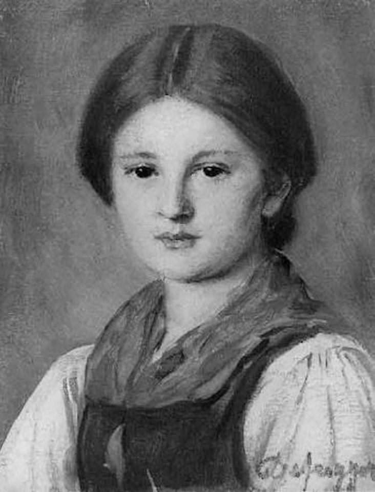 Portrait of young woman by Franz von Defregger