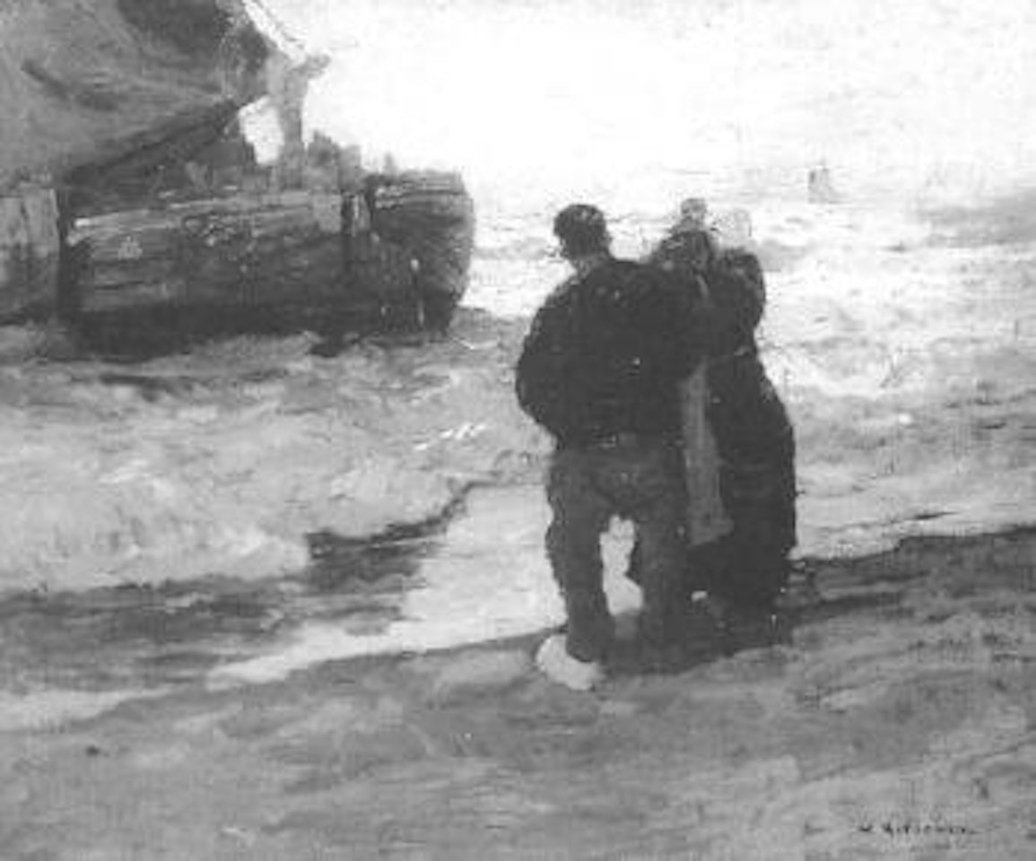Watching the fishing fleet depart by William Ritschel