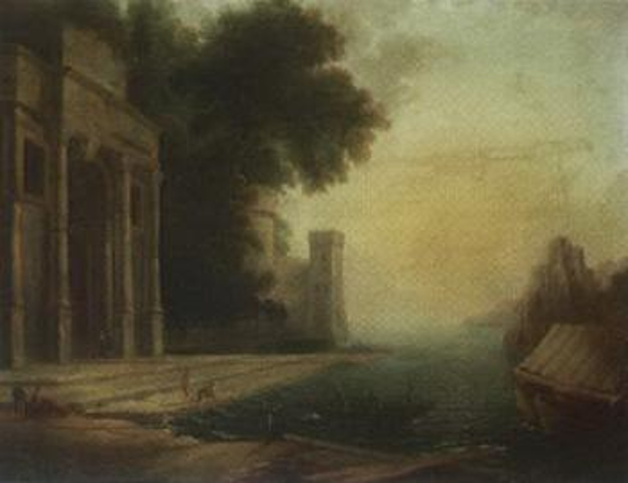 Capriccio seascape at sunset by Claude Lorrain