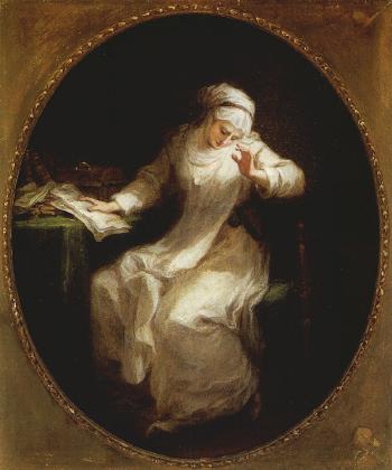 Heloise with Abaelard's letters by Angelica Kauffmann
