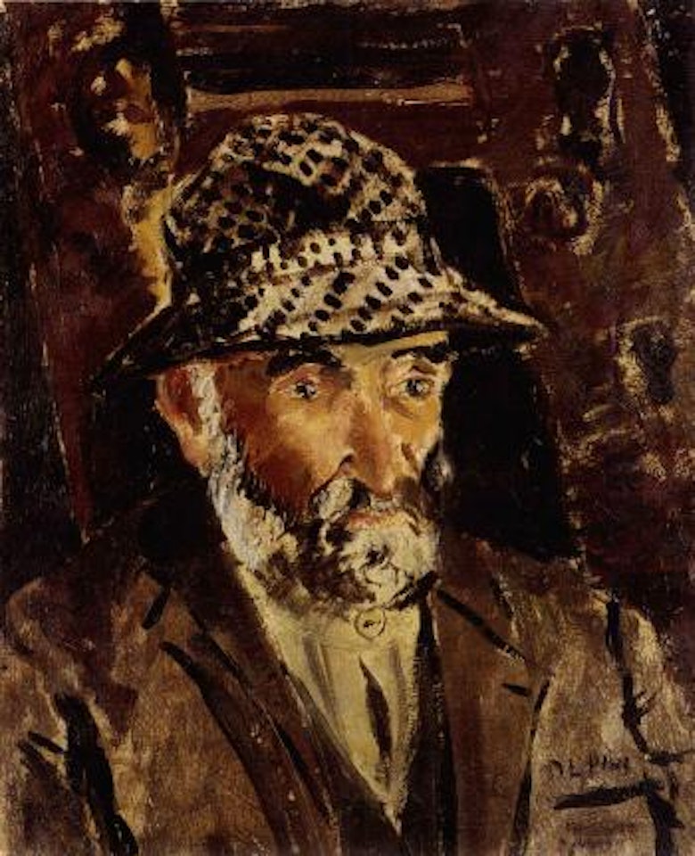 Portrait of elderly man by Filippo de Pisis