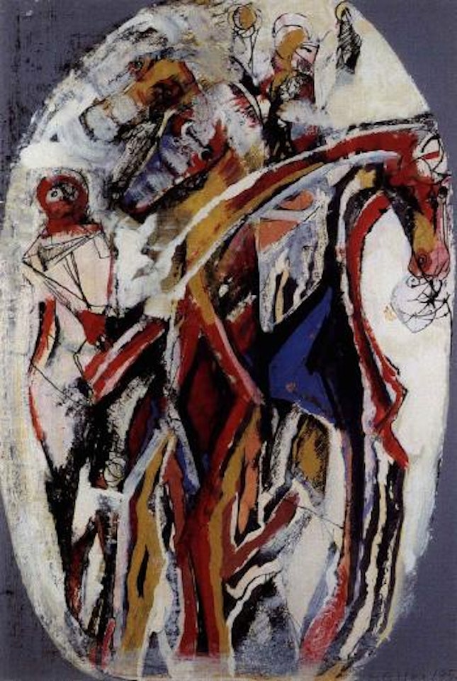 Small equestrian composition by Marino Marini
