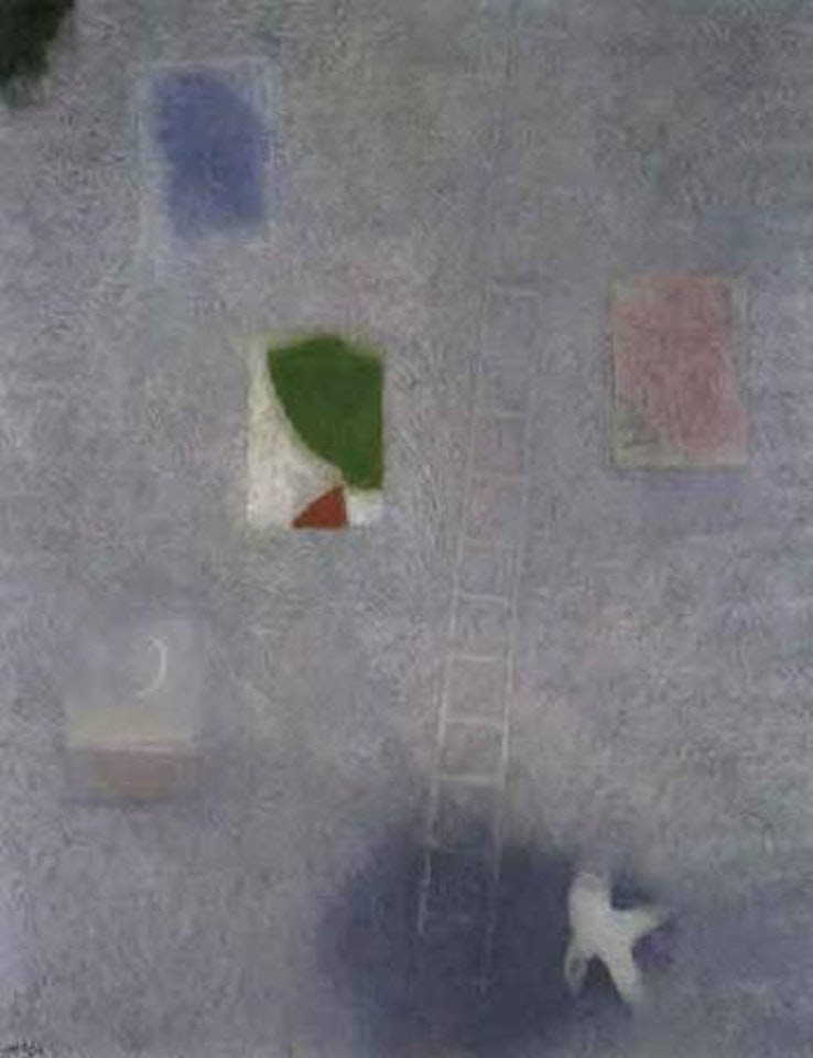 Dead bird in snowstrorm by Mordecai Ardon