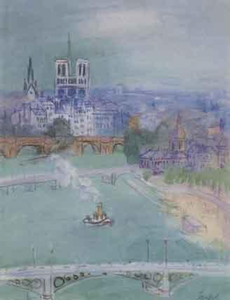 Notre Dame and the Seine, Paris by Jean Dufy