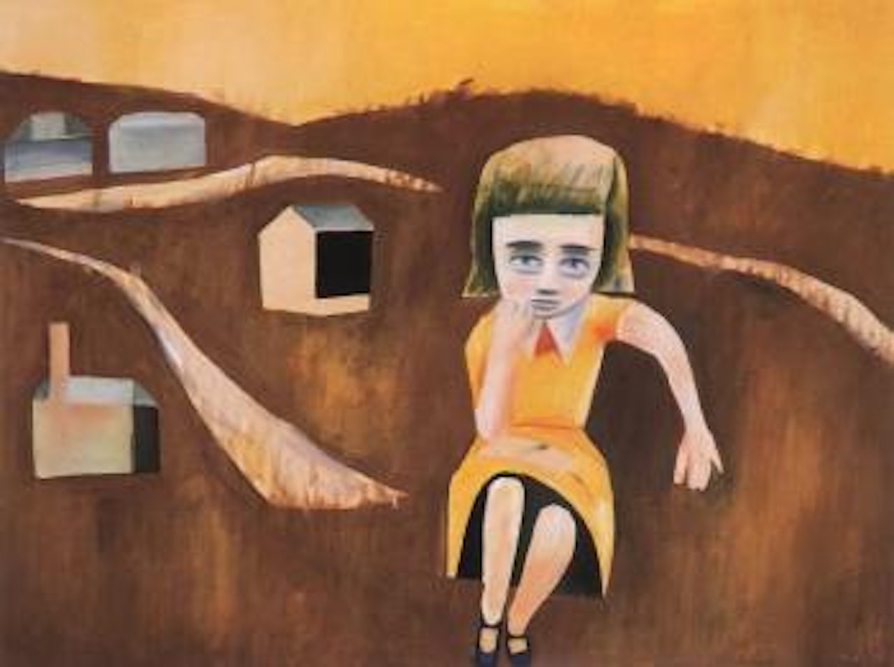 Jumping girl by Charles Blackman