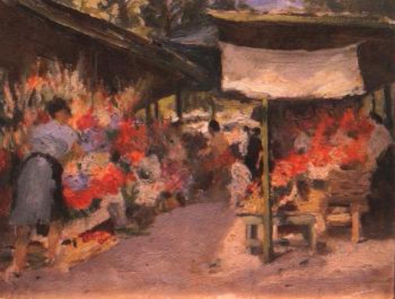 Flower market by Ethel Carrick Fox