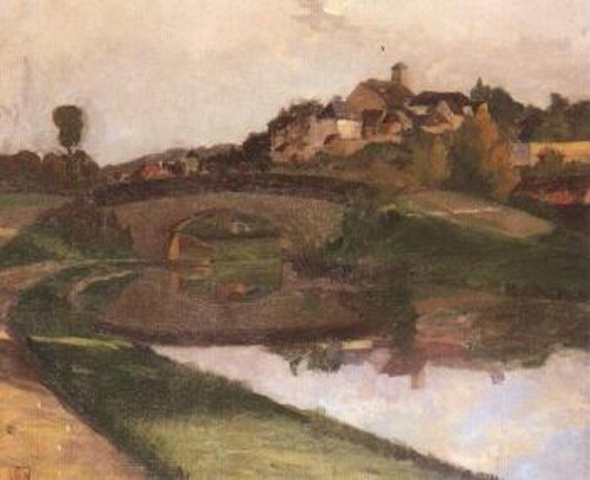 French river landscape by Rupert Charles Wulsten Bunny