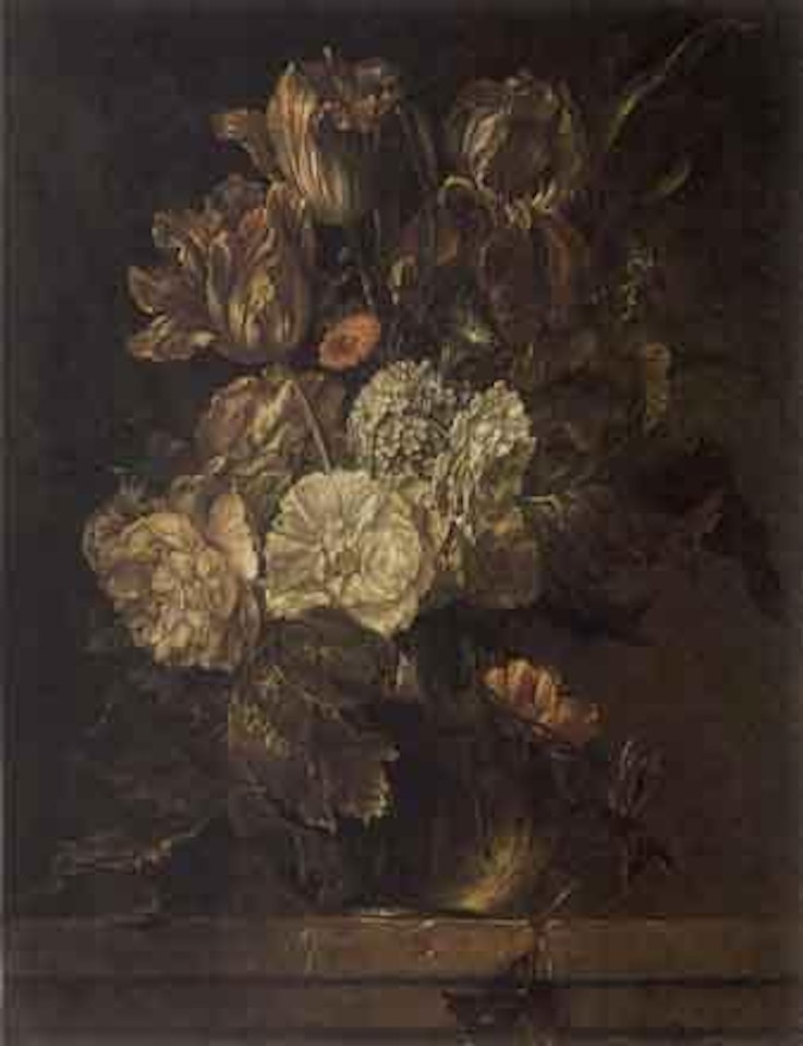 Vase of flowers by English School