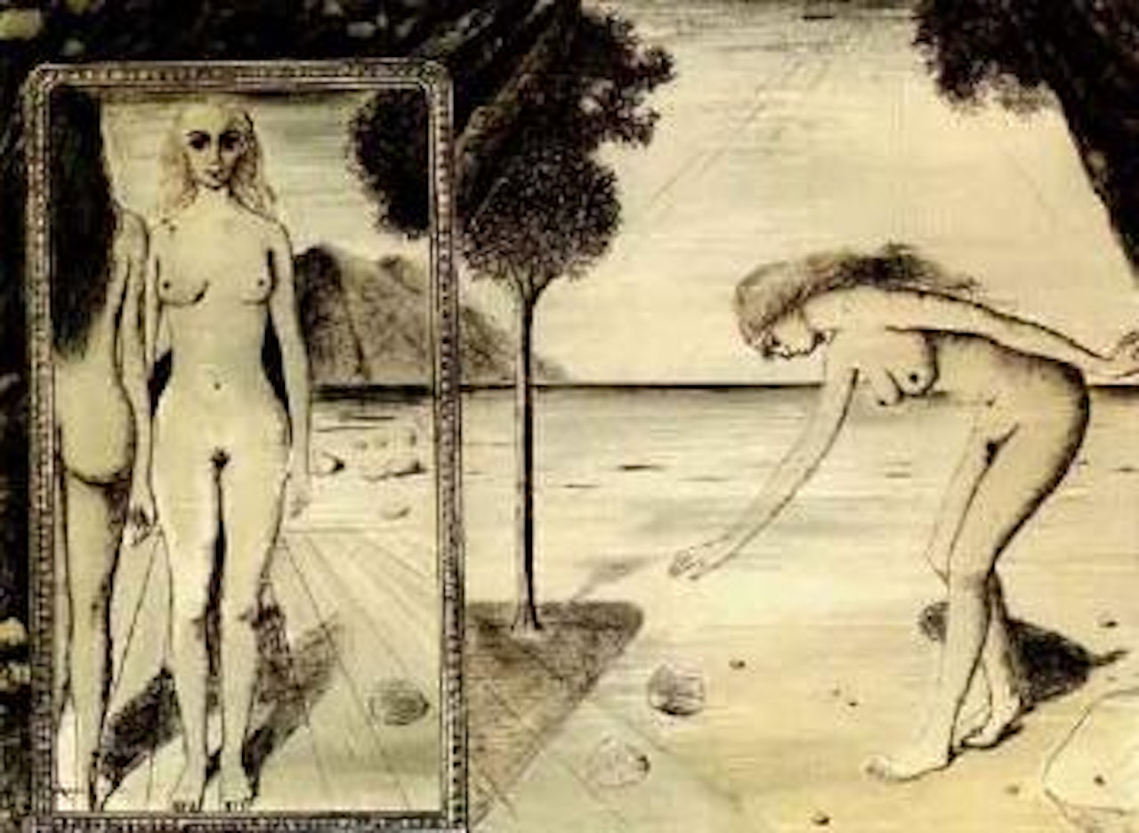 The beach by Paul Delvaux