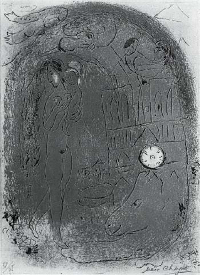 Mother and Child before Notre-Dame by Marc Chagall