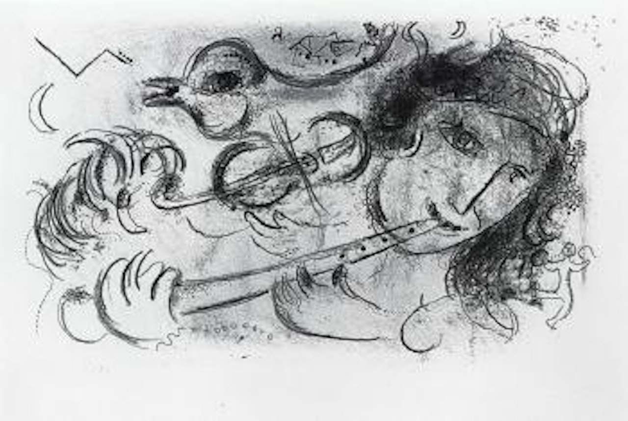 The flute player by Marc Chagall